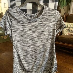 tek gear Women's Short Sleeve Space-Dye Tee - Black & White